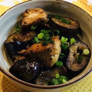 鶏肉となすで生姜焼き